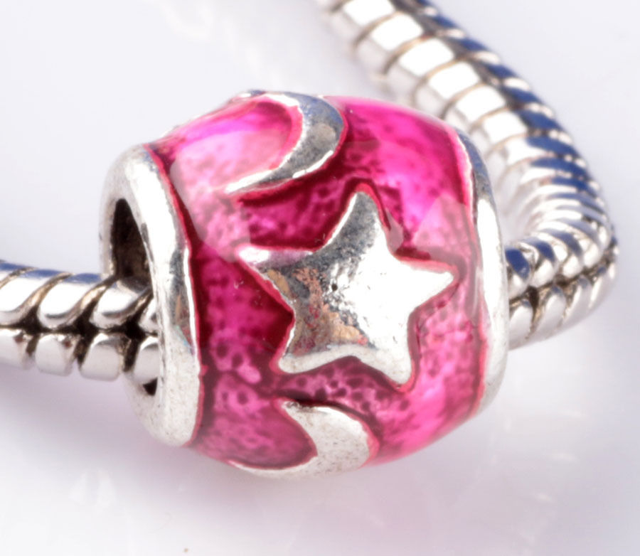 roze bedel met maan en ster